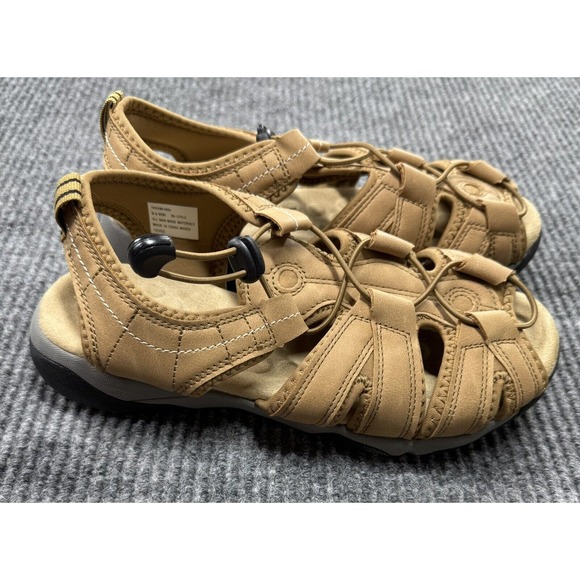 Comfortview Sandals Womens 8.5 The Trek Sandal Brown Slip On Comfort Outdoor New - Picture 1 of 5